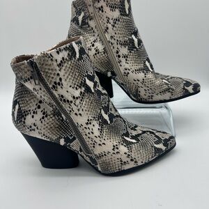 Seven Dials Snakeskin Pattern Ankle Booties